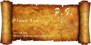 Pleva Iza névjegykártya